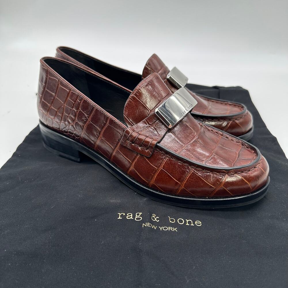 Rag & Bone Nwob Canter Loafer Crocodile Leather B… - image 2